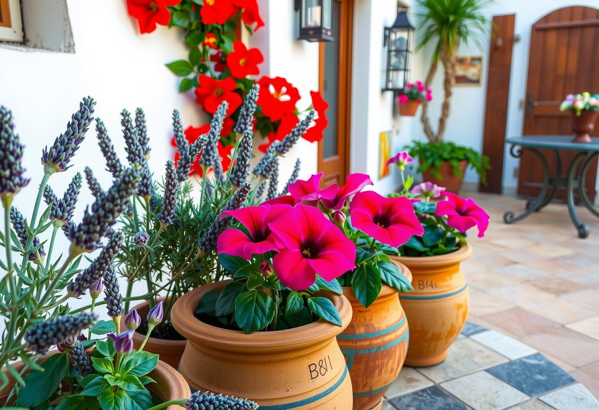 Vibrant Andalusian patio garden